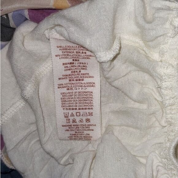 Free People Size S Annka Bubble Ivory Floral Ruffle One Shoulder Top NWT Sz S - Picture 3 of 6